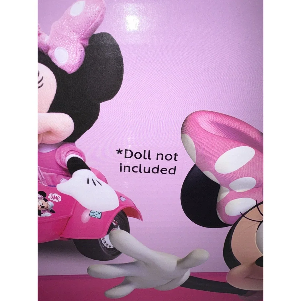 (NEW)  Disney Minnie Mouse 6V Happy Helpers Scooter Ride-On with Sidecar
